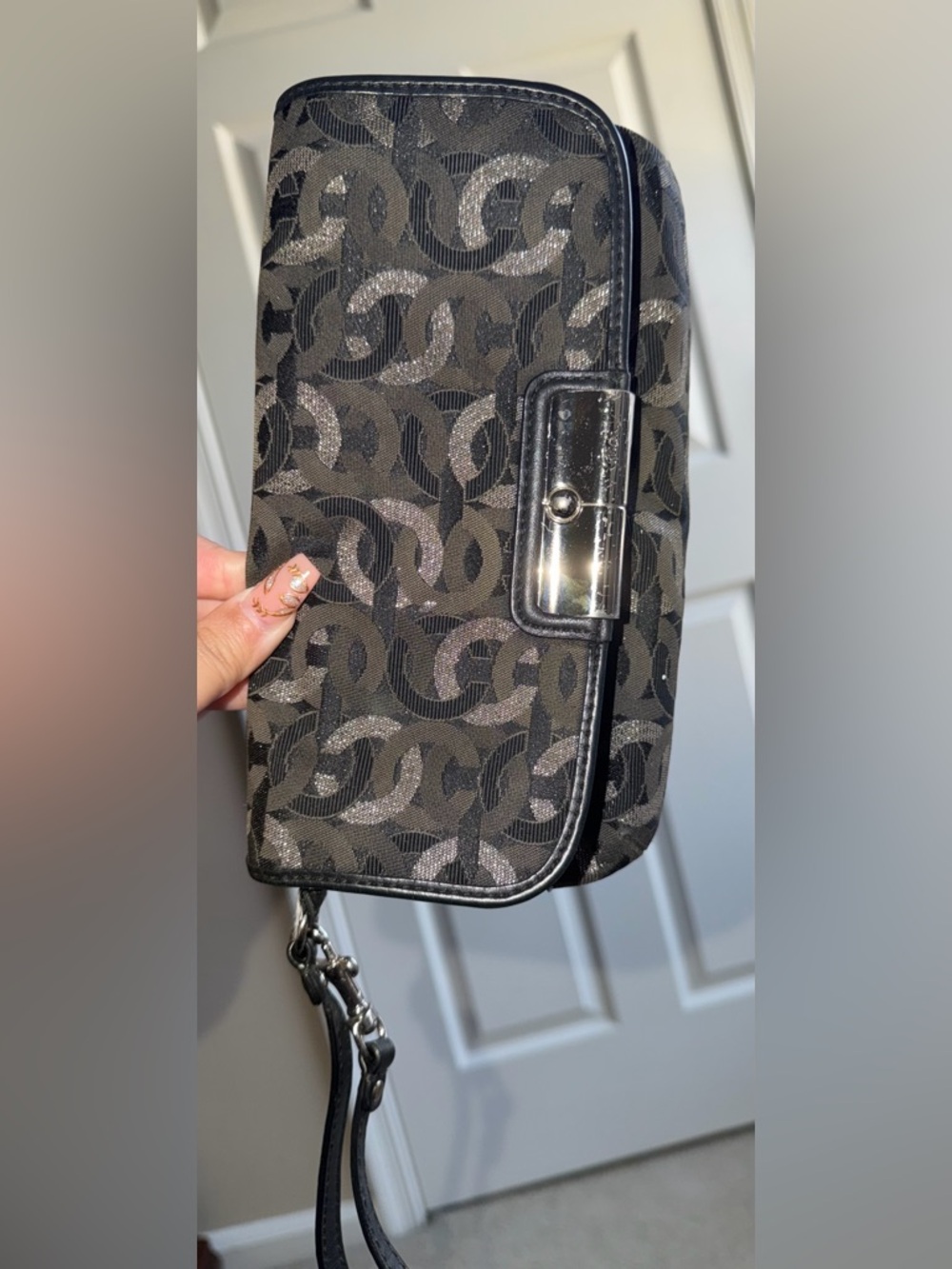 Coach clutch in Black and Gray